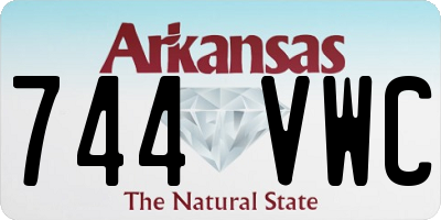 AR license plate 744VWC