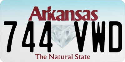 AR license plate 744VWD