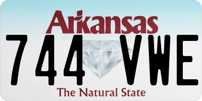 AR license plate 744VWE