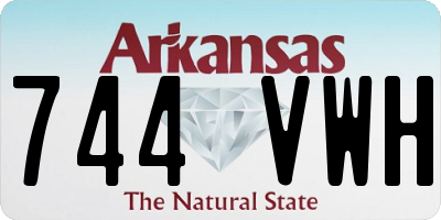AR license plate 744VWH