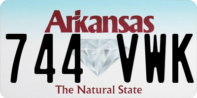 AR license plate 744VWK