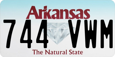 AR license plate 744VWM
