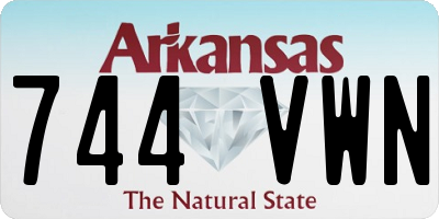 AR license plate 744VWN
