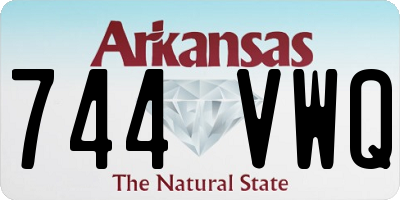 AR license plate 744VWQ