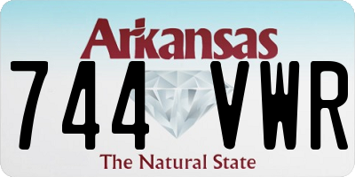 AR license plate 744VWR