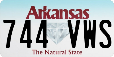 AR license plate 744VWS