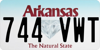AR license plate 744VWT