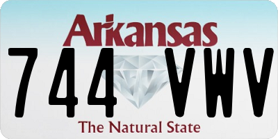AR license plate 744VWV