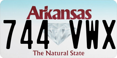 AR license plate 744VWX