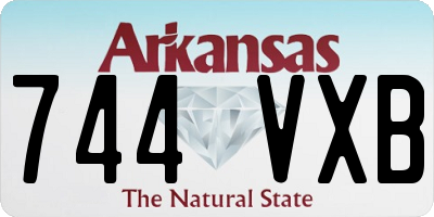 AR license plate 744VXB