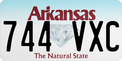 AR license plate 744VXC