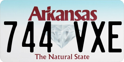 AR license plate 744VXE