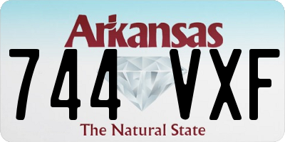 AR license plate 744VXF