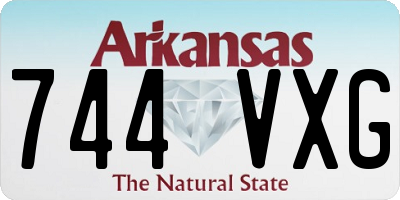 AR license plate 744VXG