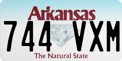 AR license plate 744VXM