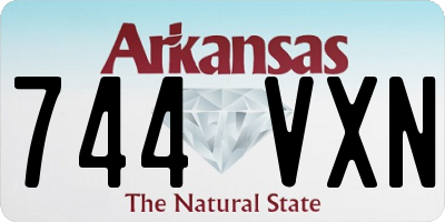 AR license plate 744VXN