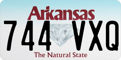 AR license plate 744VXQ