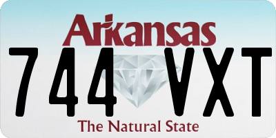AR license plate 744VXT