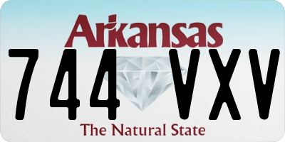 AR license plate 744VXV