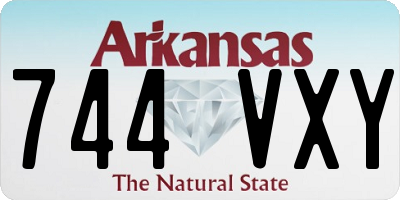 AR license plate 744VXY