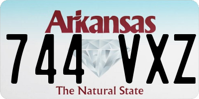 AR license plate 744VXZ