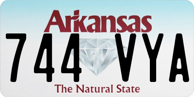AR license plate 744VYA