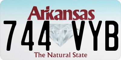 AR license plate 744VYB