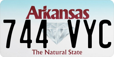 AR license plate 744VYC