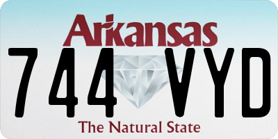AR license plate 744VYD