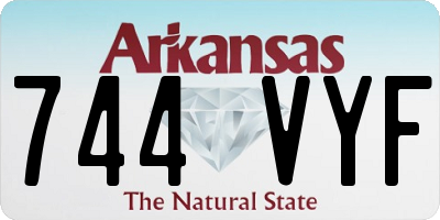 AR license plate 744VYF