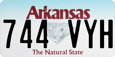 AR license plate 744VYH