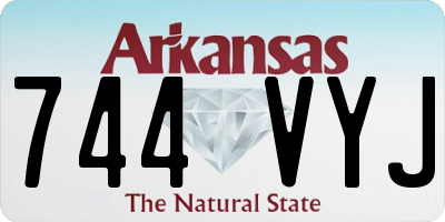 AR license plate 744VYJ