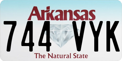 AR license plate 744VYK
