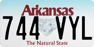 AR license plate 744VYL