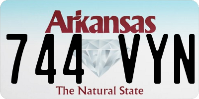 AR license plate 744VYN