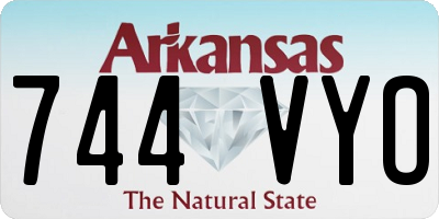 AR license plate 744VYO