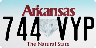AR license plate 744VYP