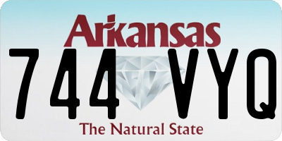 AR license plate 744VYQ