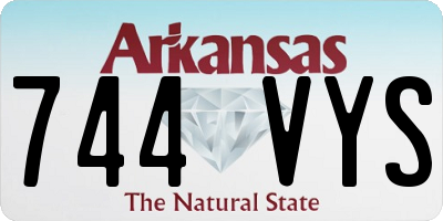 AR license plate 744VYS