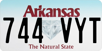 AR license plate 744VYT