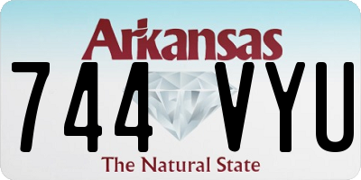 AR license plate 744VYU