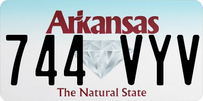 AR license plate 744VYV