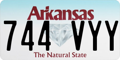 AR license plate 744VYY