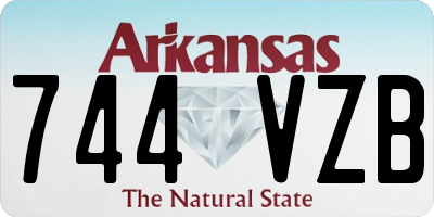 AR license plate 744VZB