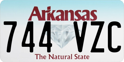 AR license plate 744VZC