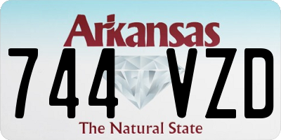 AR license plate 744VZD