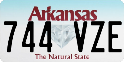 AR license plate 744VZE