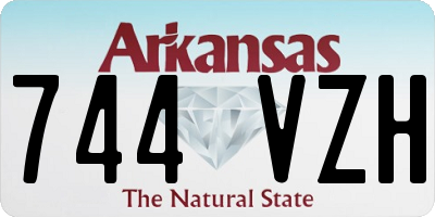 AR license plate 744VZH