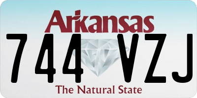 AR license plate 744VZJ