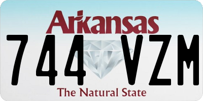 AR license plate 744VZM